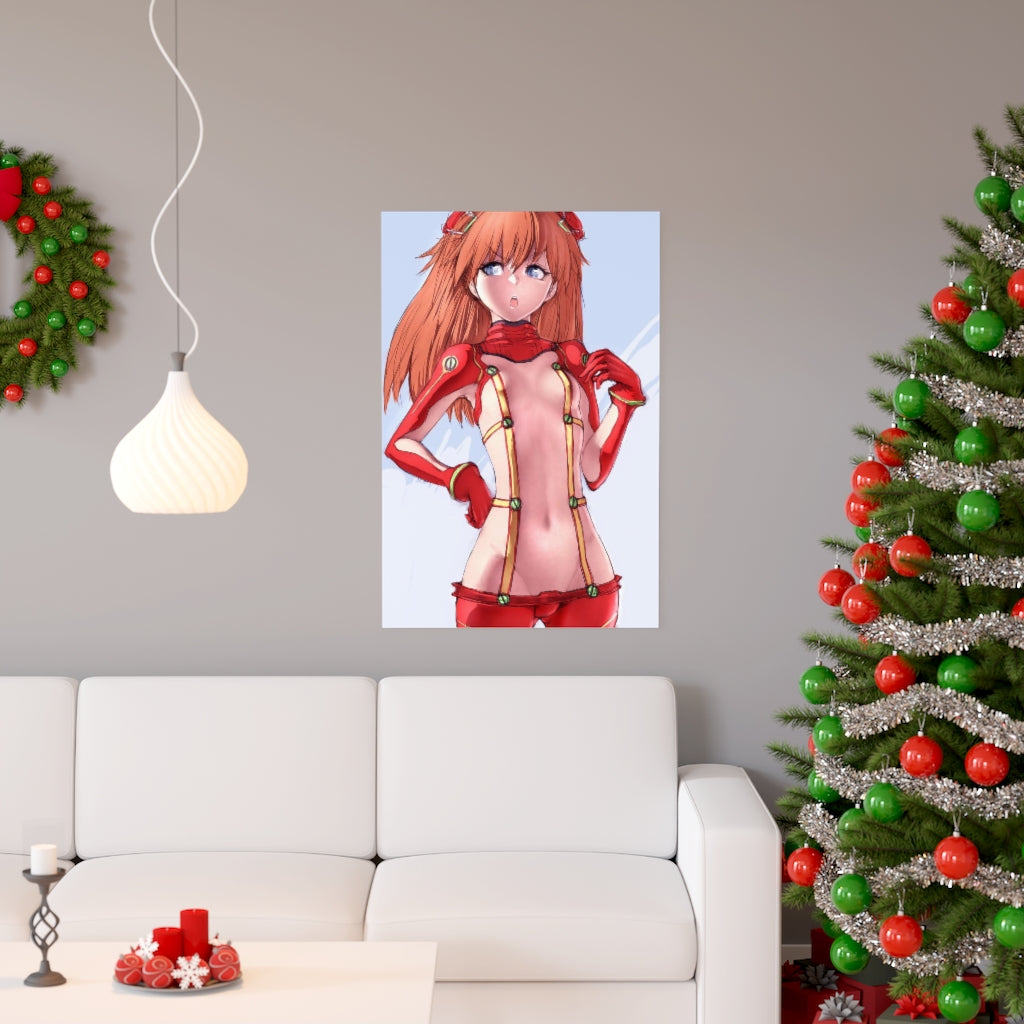 Souryuu Asuka Langley Neon Genesis Evangelion Poster - Lewd Premium Matte Vertical Poster - Adult Wall Art