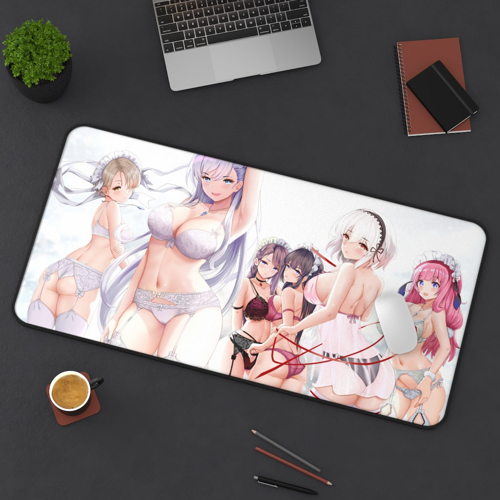 Large Anime Ecchi Desk Mat | Lingerie | Big Gaming Mousepad - MTG Playmat