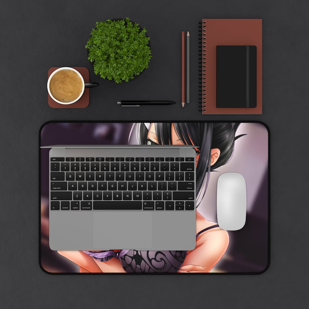 Big Boobs Aiko Yumi Huniepop Desk Mat - Sexy Anime Girl Mousepad - Gaming Playmat