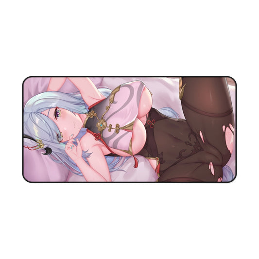 Genshin Impact Sexy Waifu Shenhe Desk Mat - Non Slip Mousepad