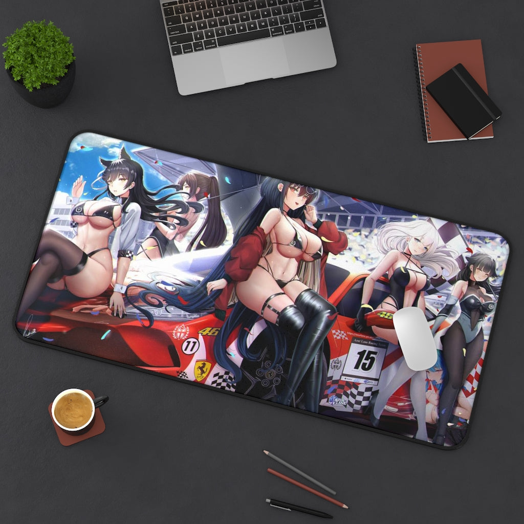 Large Anime Ecchi Desk Mat | Pit Babes | Grid Girls | Big Gaming Mousepad - MTG Playmat