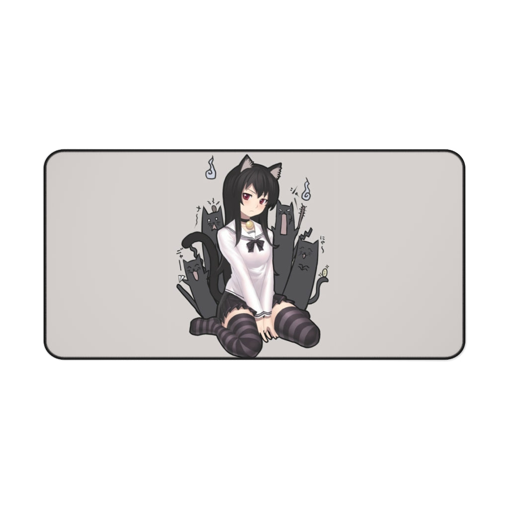 Kawai Anime Girls Mouse Pads - grey Cat girl - The Mouse Pads Ninja Home Decor