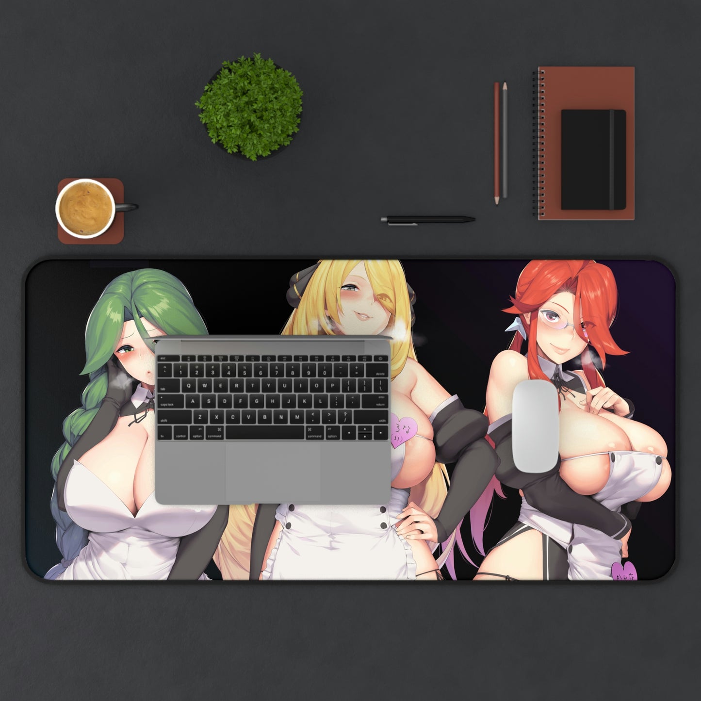 Sexy Mommies Desk Mat - Non Slip Anime Ecchi Mousepad