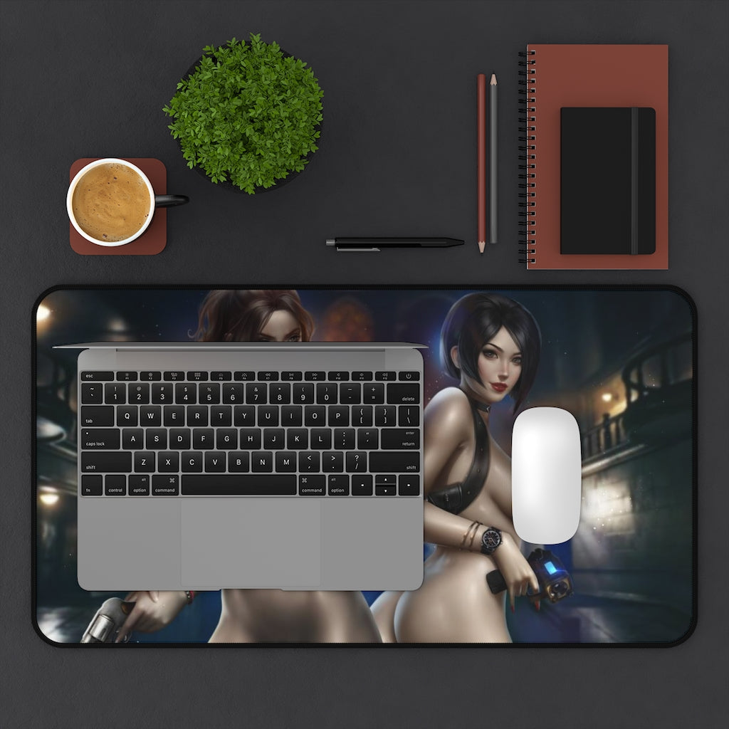 Nude Claire Redfield and Ada Wong Resident Evil Hentai Desk Mat - Ecchi Mousepad - Adult Playmat