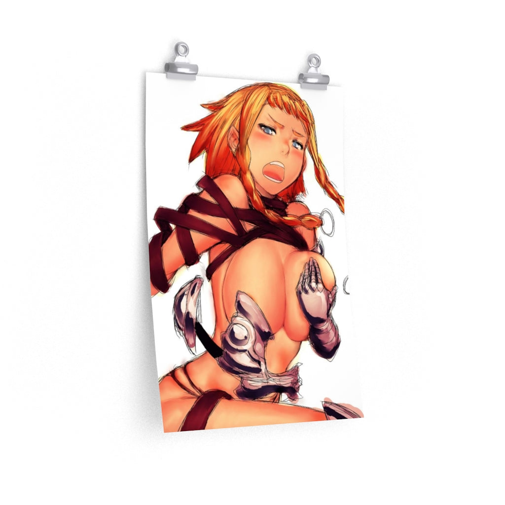 Leina And Exiled Warrior Leina Queen's Blade Poster - Lewd Premium Matte Vertical Poster - Adult Wall Art