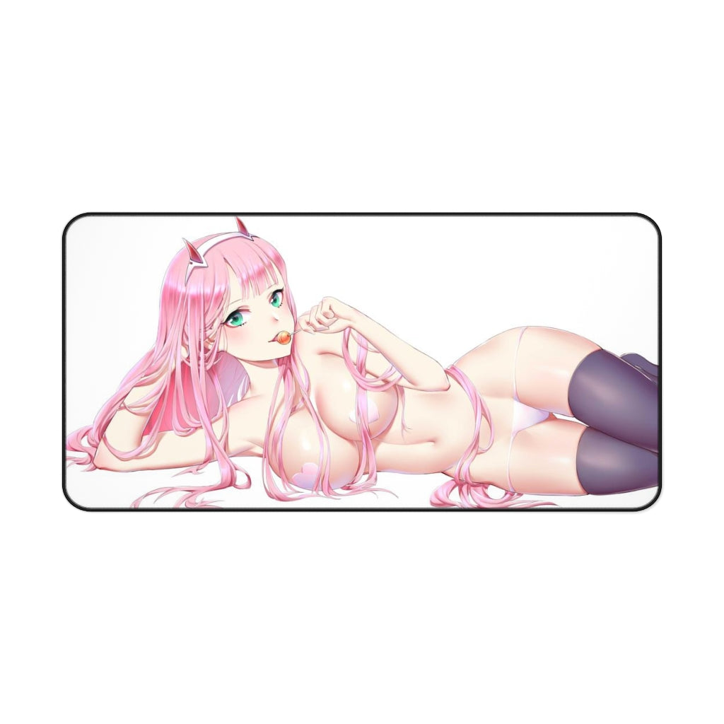 Zero Two Anime Mousepad - Large Ecchi Desk Mat - Mouse Pad - MTG Playmat