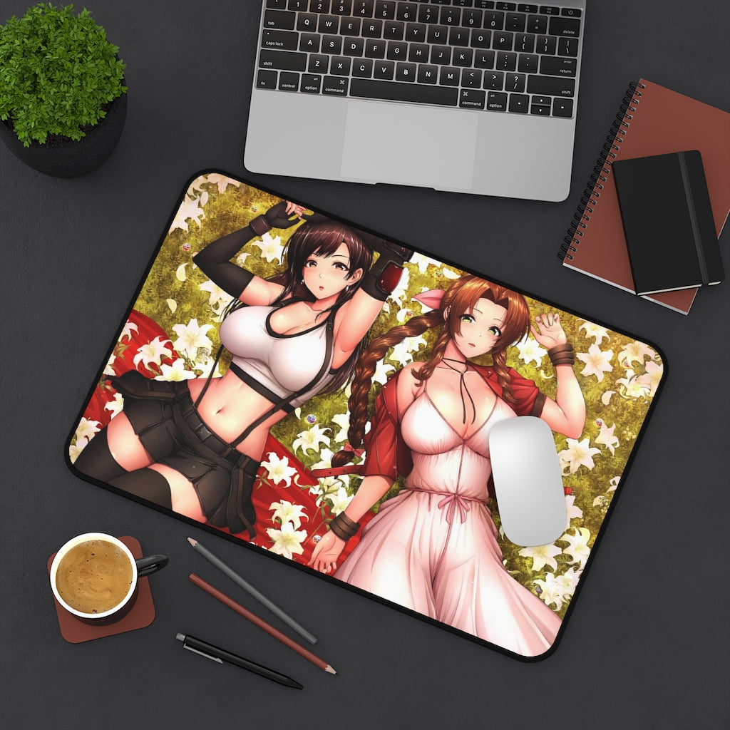 Tifa And Aerith Kawaii Mousepad - Cute Desk Mat - MTG Playmat