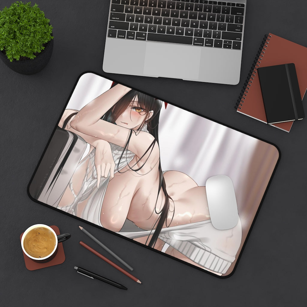 Azur Lane Friedrich Der Grosse Thick Boobs and Butt in Sexy Sweater Desk Mat - Sexy Anime Girl Mousepad - Gaming Playmat