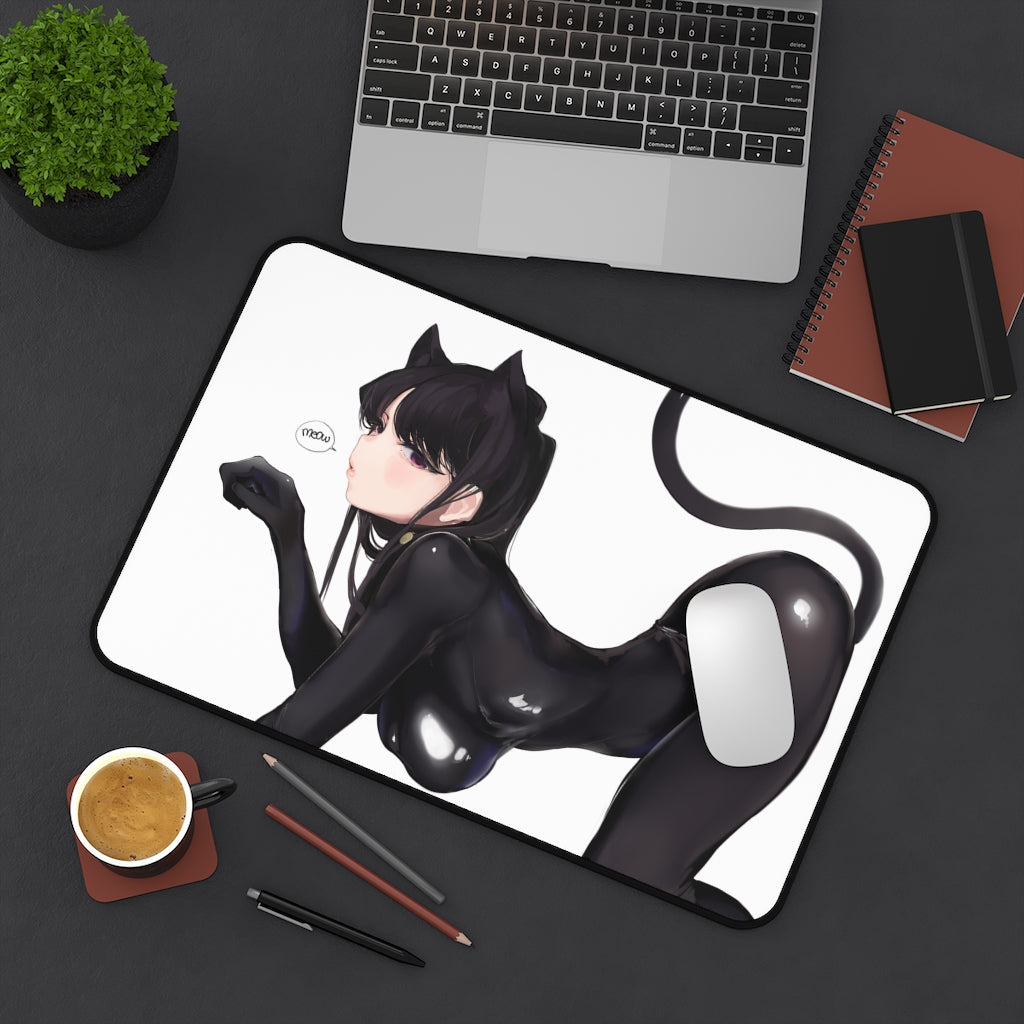 Komi San Sexy Mousepad - Neko Komi Can't Communicate Ecchi Desk Mat - Anime Playmat