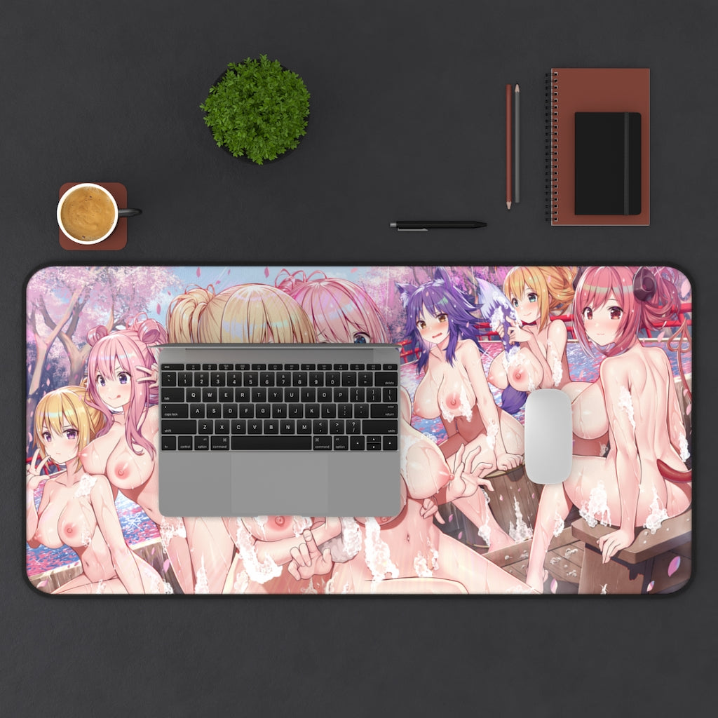 Princess Connect Re Dive Sexy Mousepad - Nude Onsen Waifus Desk Mat - Ecchi Playmat