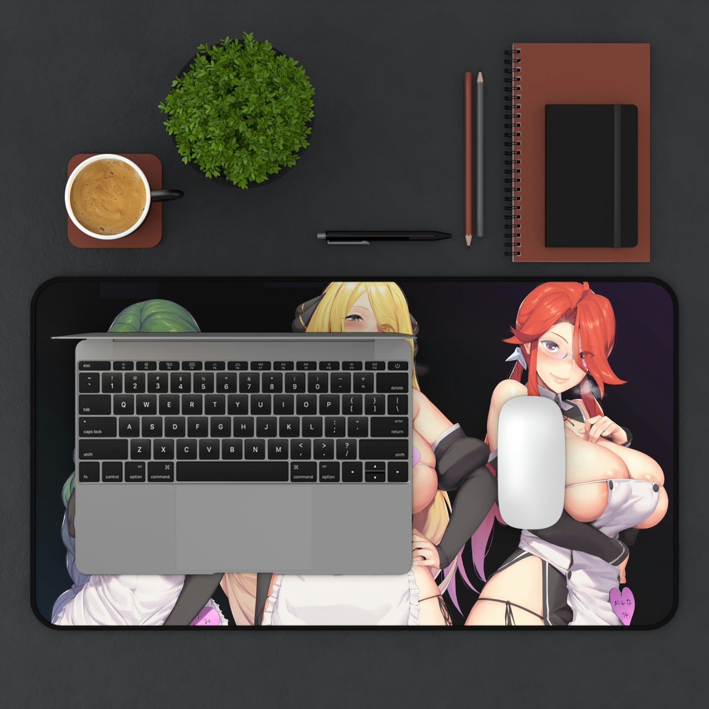 Sexy Mommies Desk Mat - Non Slip Anime Ecchi Mousepad