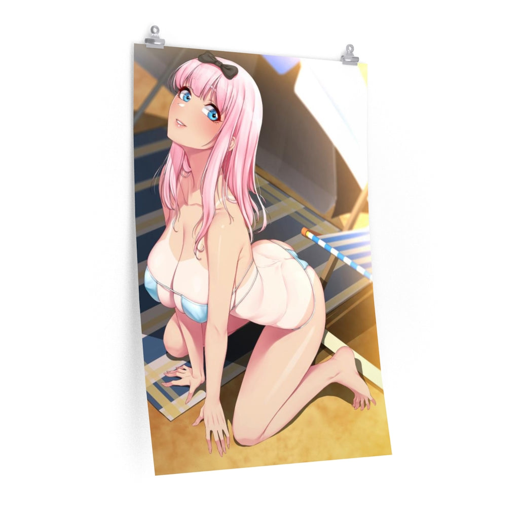 Sexy Bikini Chika Fujiwara Tan Lines Kaguya Sama Love is War Poster - Lewd Premium Matte Vertical Poster - Adult Wall Art