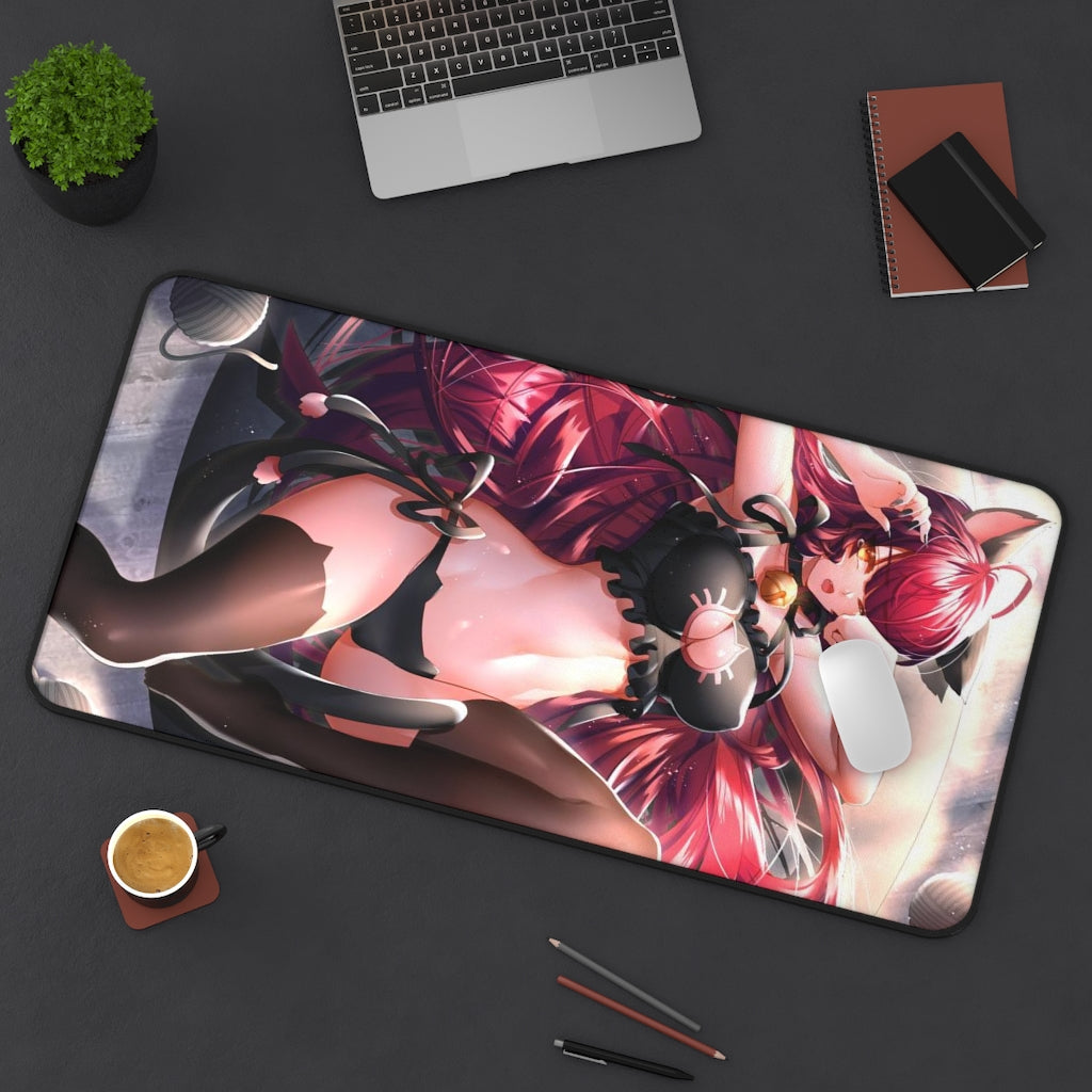 Elsword Sexy Mousepad - Neko Girl Elesis Desk Mat - Ecchi Playmat