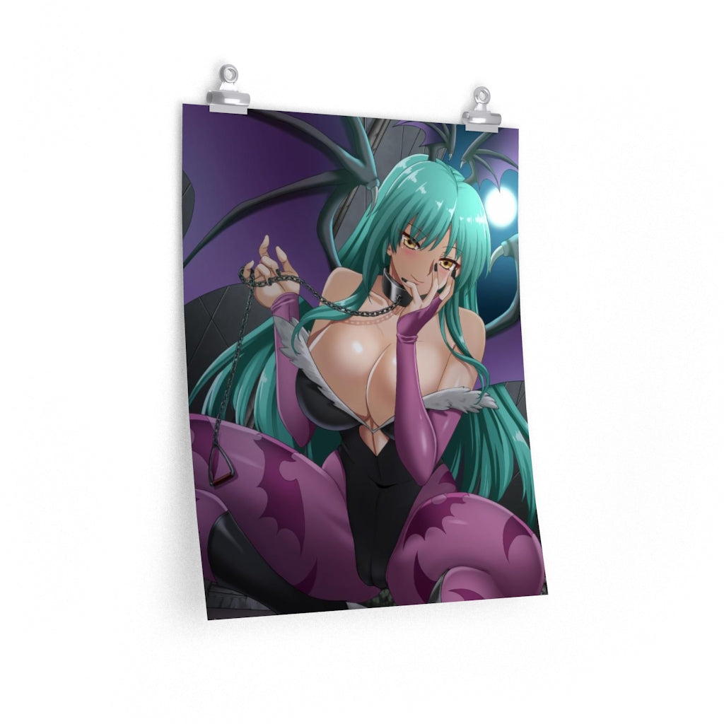 Sexy Morrigan Aensland Darkstalkers Poster - Lewd Premium Matte Vertical Poster - Adult Wall Art