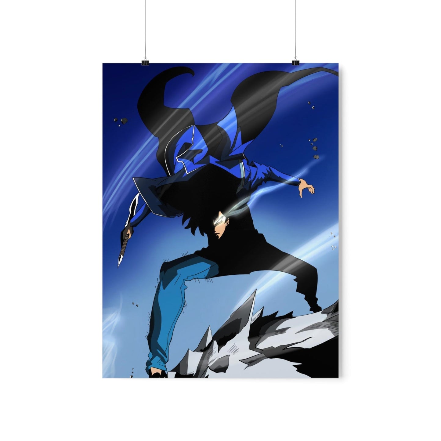 Solo Leveling Poster - Premium Matte Vertical Poster - Manhwa False Ranker Anime Wall Art Decor