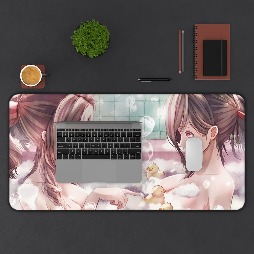 Aerith and Tifa Nude Sexy Bubble Bath Final Fantasy 7 Desk Mat - Non Slip Mousepad - Sexy Girl Playmat