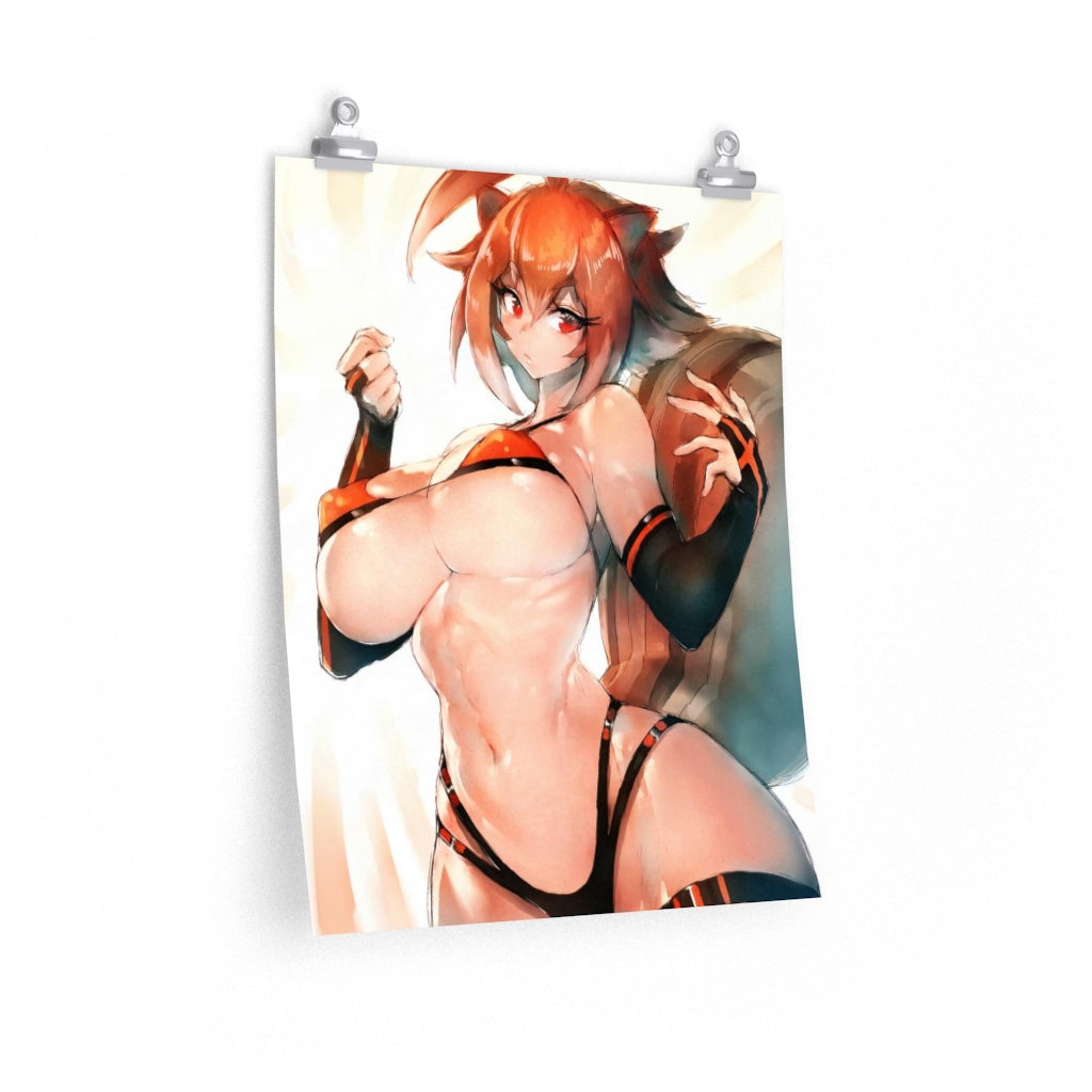 Makoto Nanaya Blazblue Poster - Lewd Premium Matte Vertical Poster - Adult Wall Art