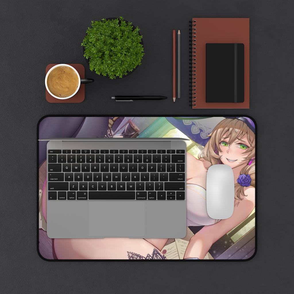 Sexy Lingerie Lisa Genshin Impact Desk Mat - Non Slip Mousepad