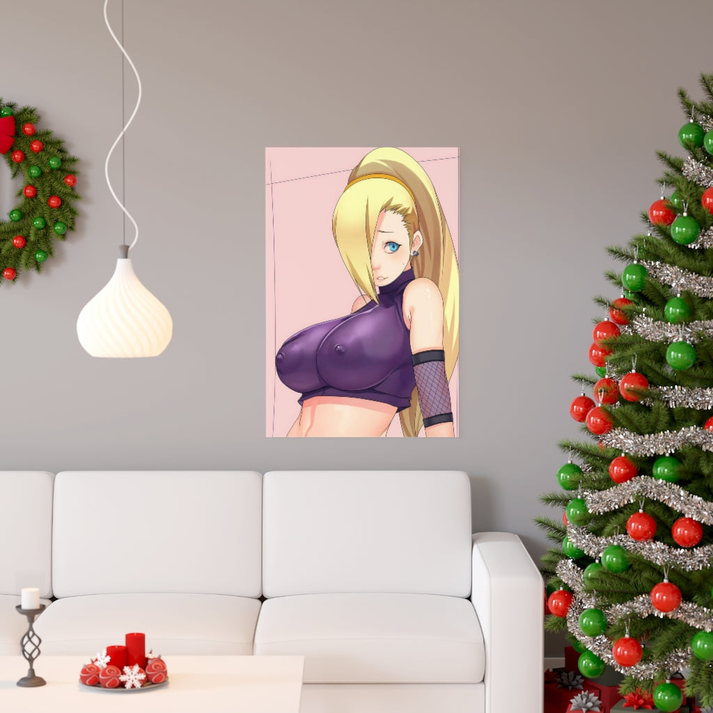 Big Tits Yamanaka Ino Naruto Ecchi Poster - Lewd Premium Matte Vertical Poster - Adult Wall Art