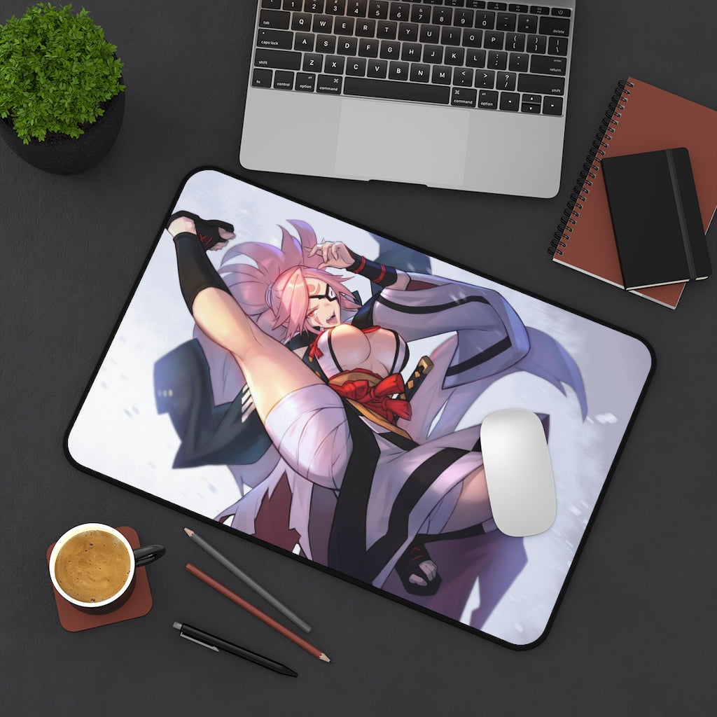 Guilty Gear Sexy Mousepad - Baiken Kick Gaming Desk Mat - Ecchi Playmat