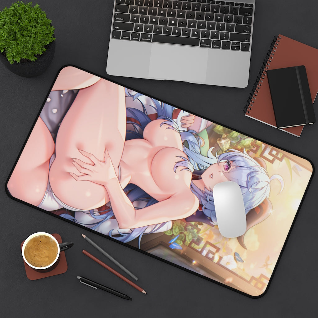 Sexy Nude Ganyu Genshin Impact Desk Mat - Non Slip Mousepad