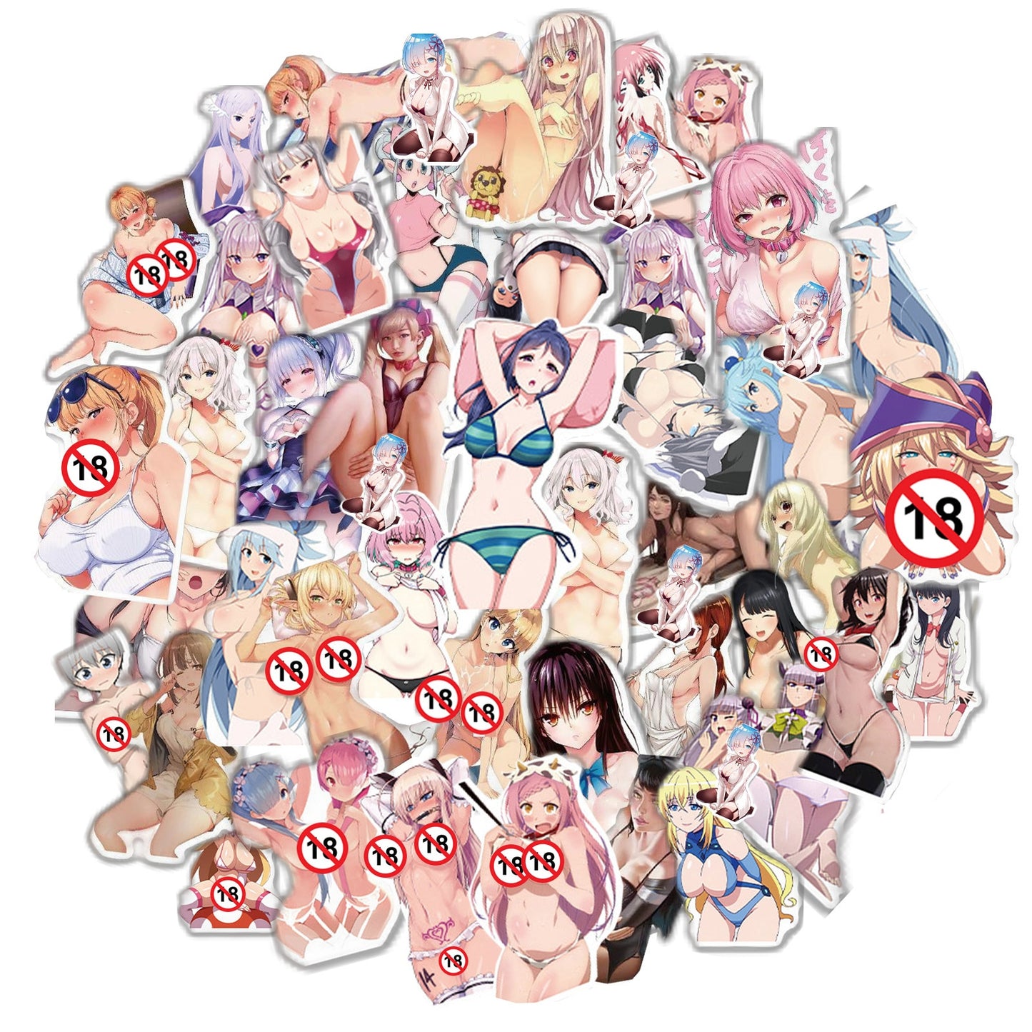 200 pcs Sexy Anime stickers | 200Pcs - Anime hot Stickers | Anime kawai Stickers | for Laptop ,Mobile, Luggage ,Car Sticker.