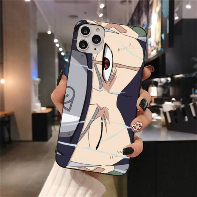 Naruto anime phone case -  Itachi Uchiha,  Sasuke , Kakashi Eyes Phone Case -  For iphone 13 12 11 Pro Mini XS Max 8 7 Plus