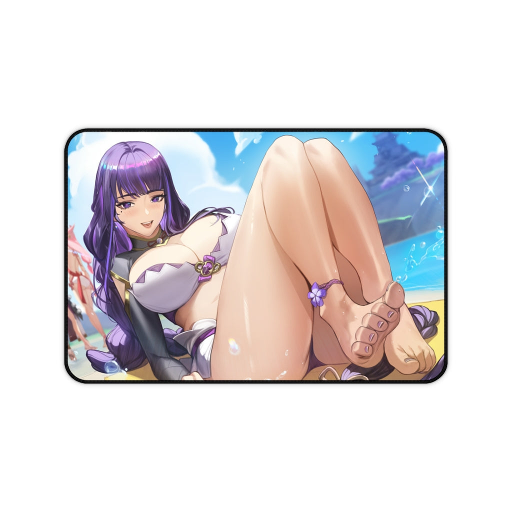 Genshin Impact Raiden Shogun Sexy Feet Desk Mat - Non Slip Mousepad