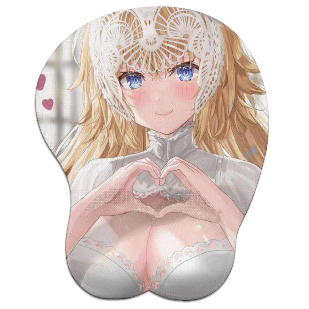 Sexy Girl Oppai Mousepad with Wrist Support Silicone Mouse Pad