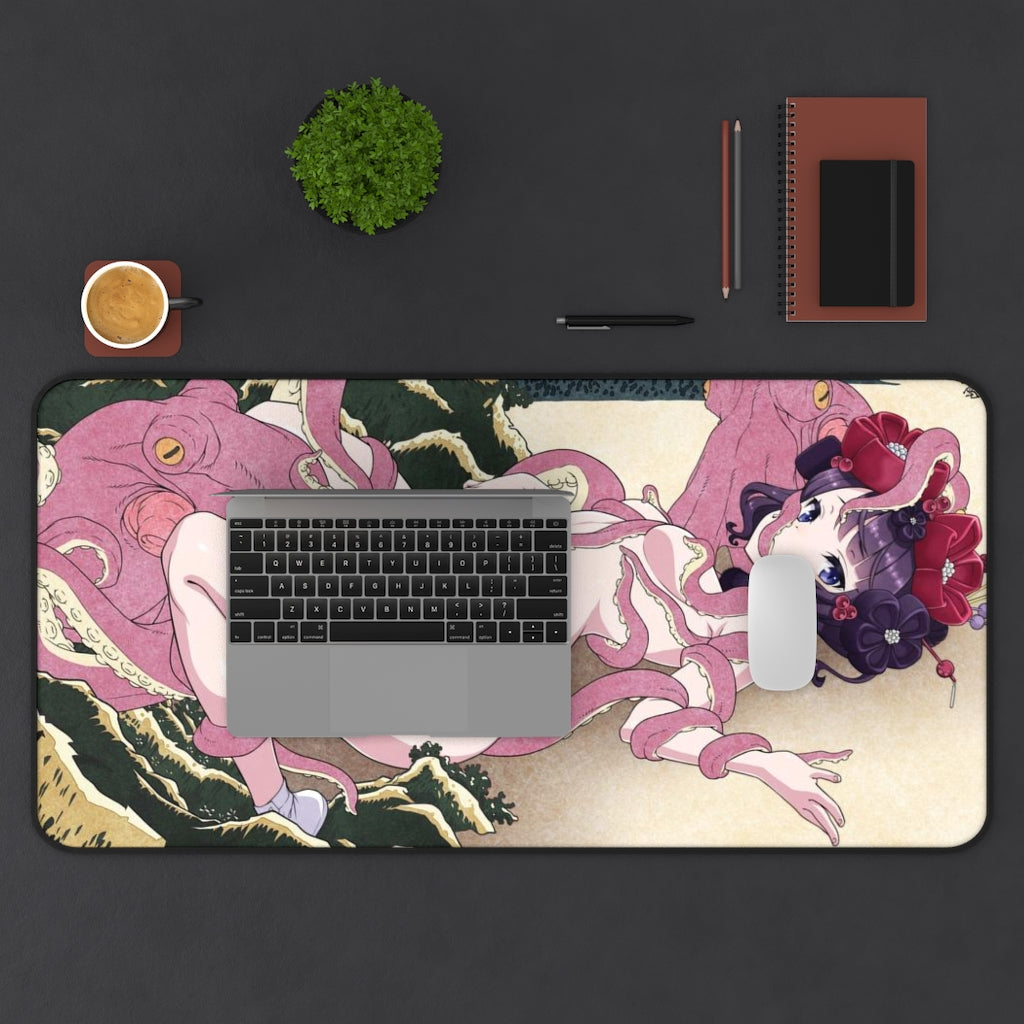 Katsushika Hokusai Hentai Tentacle Fate Grand Order Desk Mat - Lewd Mousepad - Anime Girl Playmat