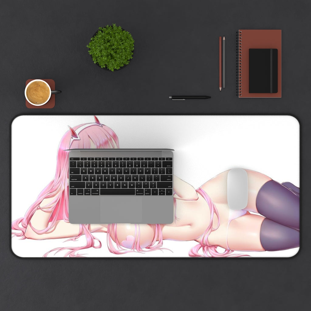 Zero Two Anime Mousepad - Large Ecchi Desk Mat - Mouse Pad - MTG Playmat