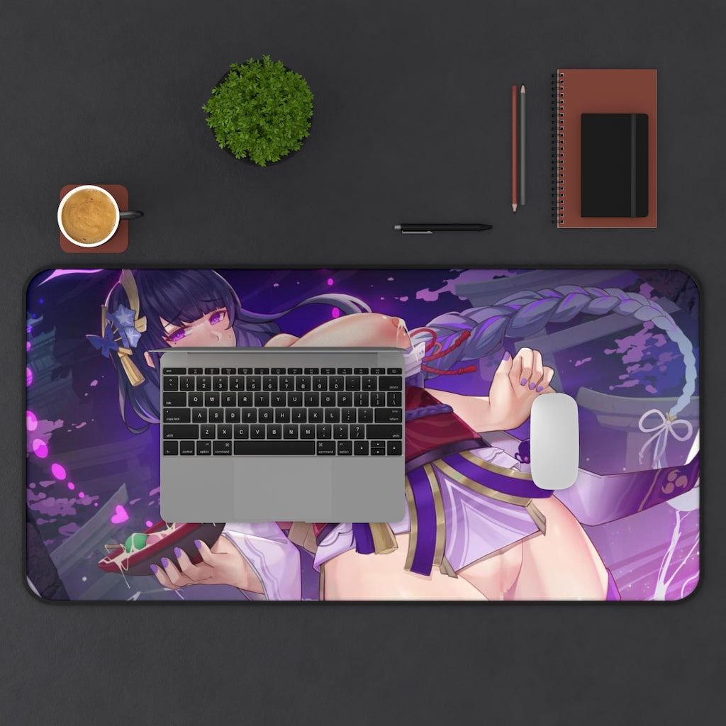 Hentai Raiden Shogun Genshin Impact Desk Mat - Lewd Mousepad - Gaming Girl Playmat