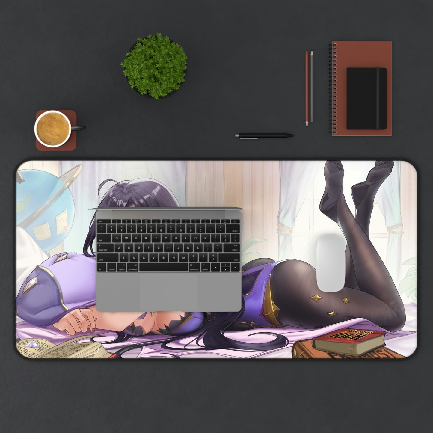 Sexy Mona Waifu Genshin Impact Desk Mat - Non Slip Mousepad