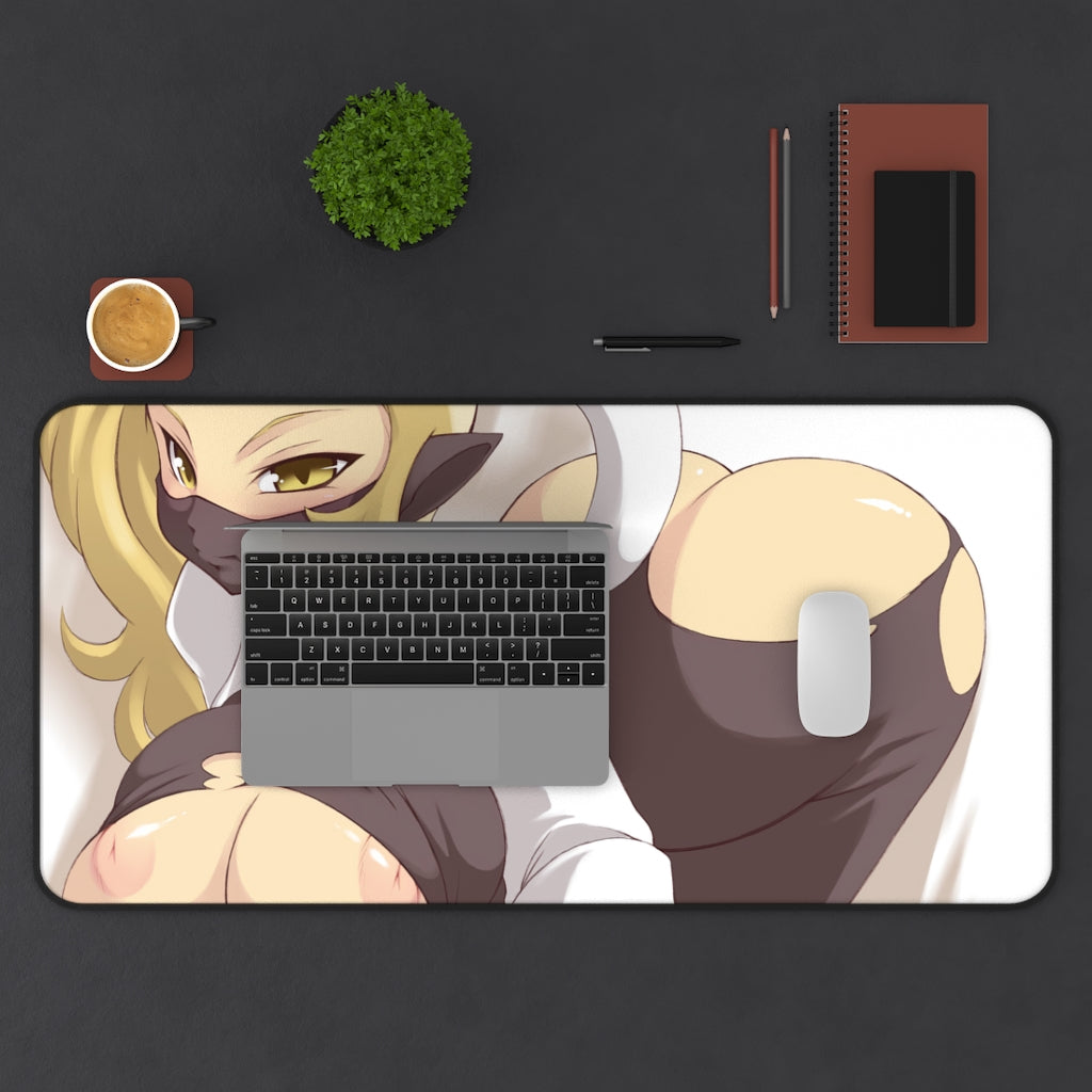 Thick Boobs and Butt Nekomata Shin Megami Tensei Desk Mat - Sexy Video Game Girl Mousepad - Gaming Playmat