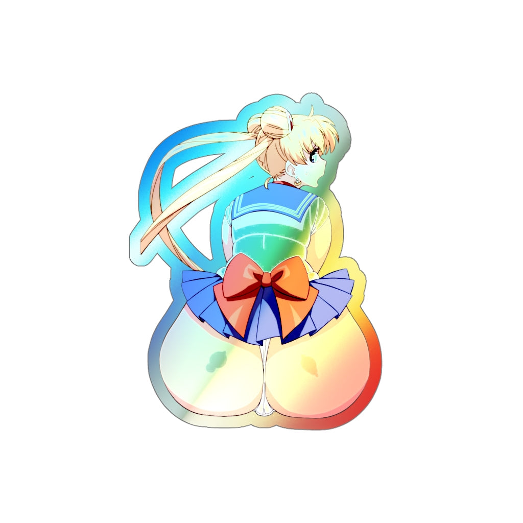 Holographic Sailor Moon Sticker - Sexy Butt Usagi Tsukino - Ecchi Holographic Car Decal