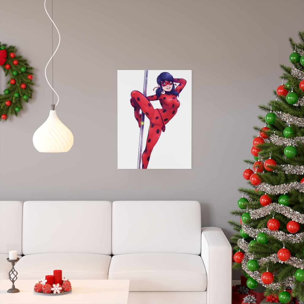 Miraculous Ladybug Sexy Pole Dance Poster - Lewd Premium Matte Vertical Poster - Adult Wall Art