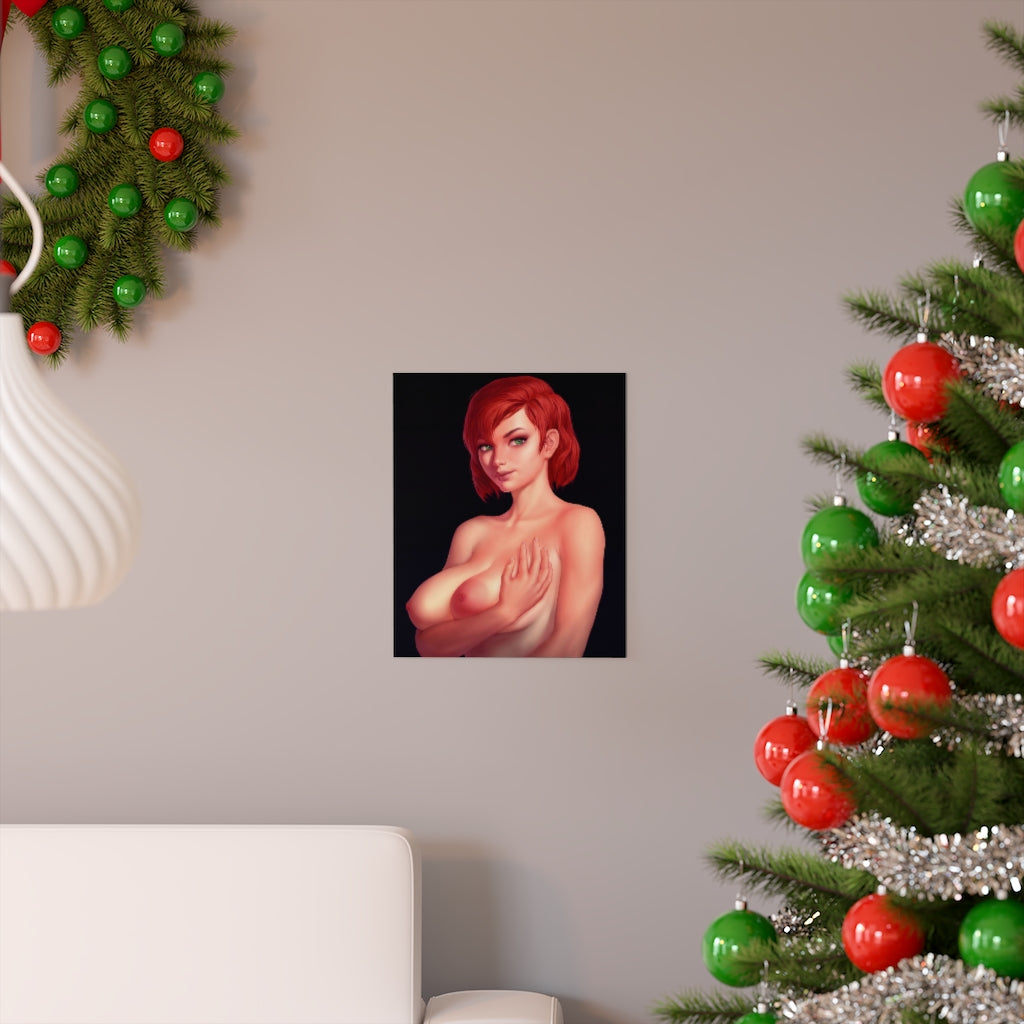 Commander Shepard Nude Tits FemShep Mass Effect Poster - Lewd Premium Matte Vertical Poster - Adult Wall Art