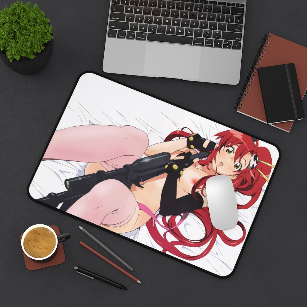 Gurren Lagann Anime Mousepad - Yoko Littner Gun Ecchi Large Desk Mat - Mouse Pad - MTG Playmat