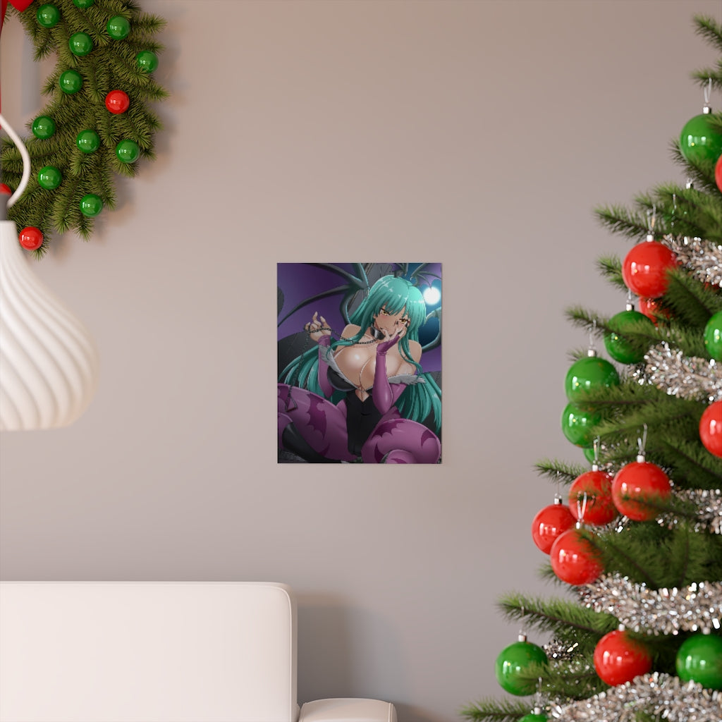 Sexy Morrigan Aensland Darkstalkers Poster - Lewd Premium Matte Vertical Poster - Adult Wall Art