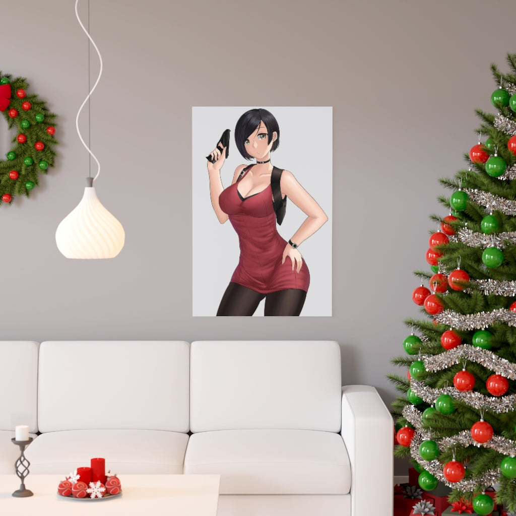 Ada Wong Resident Evil Sexy Poster - Lewd Premium Matte Vertical Poster - Adult Wall Art