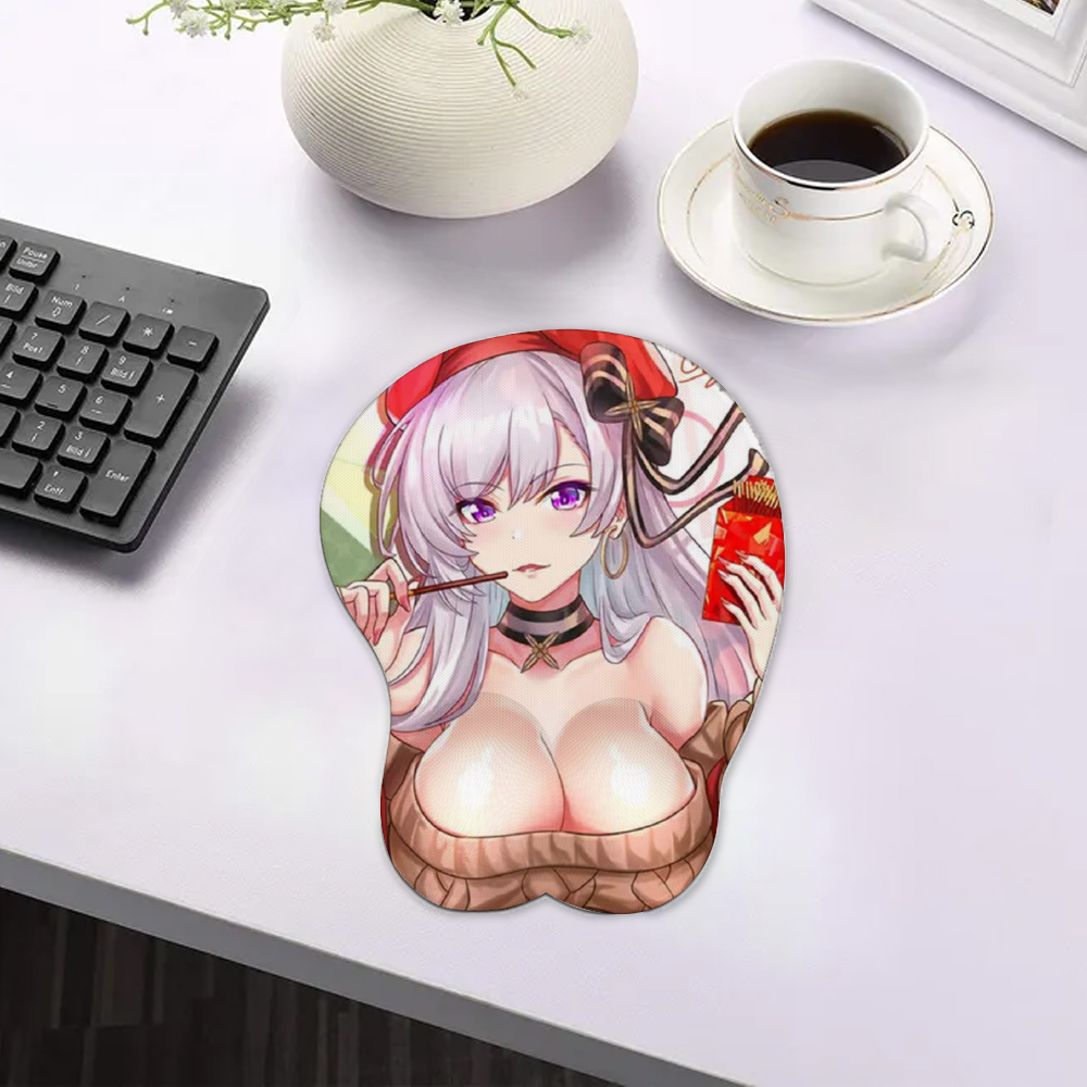 3D Silicone Mousepad | Oppai Mouse Pad | Silicone chest  mousepad