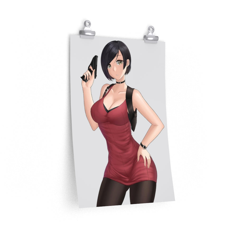 Ada Wong Resident Evil Sexy Poster - Lewd Premium Matte Vertical Poster - Adult Wall Art