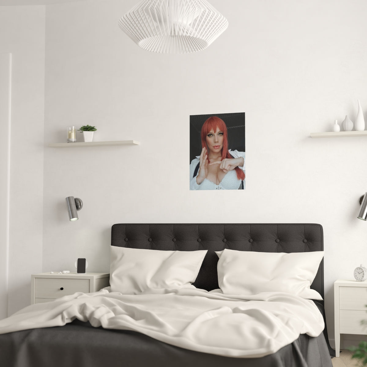 Geekareen Makima Cosplay Satin Poster - Ero Cosplay Wall Art