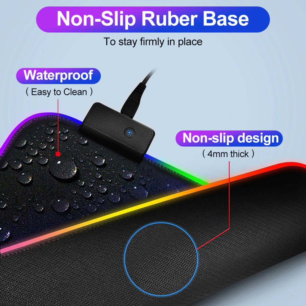 DIY Custom Mouse Pad - RGB Illumination Large Gaming LED Mousepad.