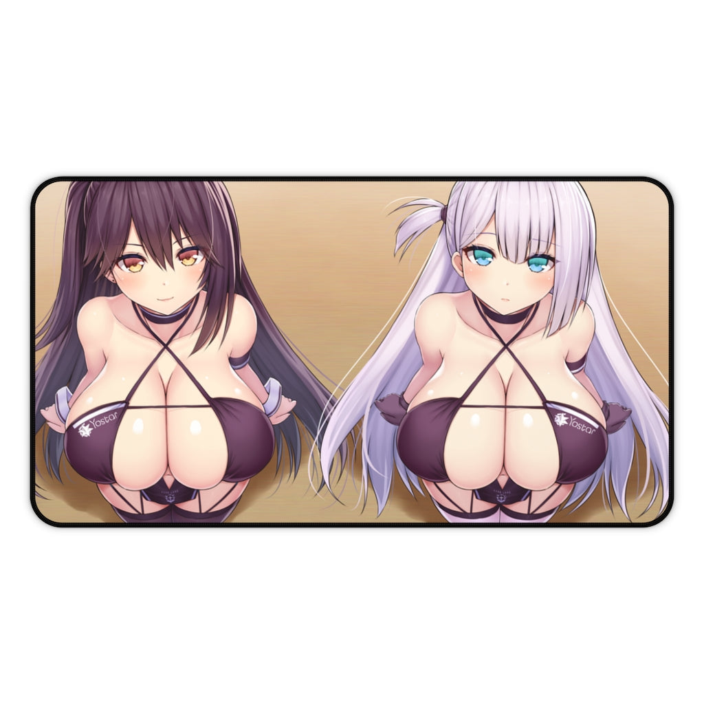 Sexy Bikini Boobs Anime Mousepad Doujin - Shoukaku and Zuikaku Oppai Desk Mat - Big Gaming Mouse Pad - MTG Playmat