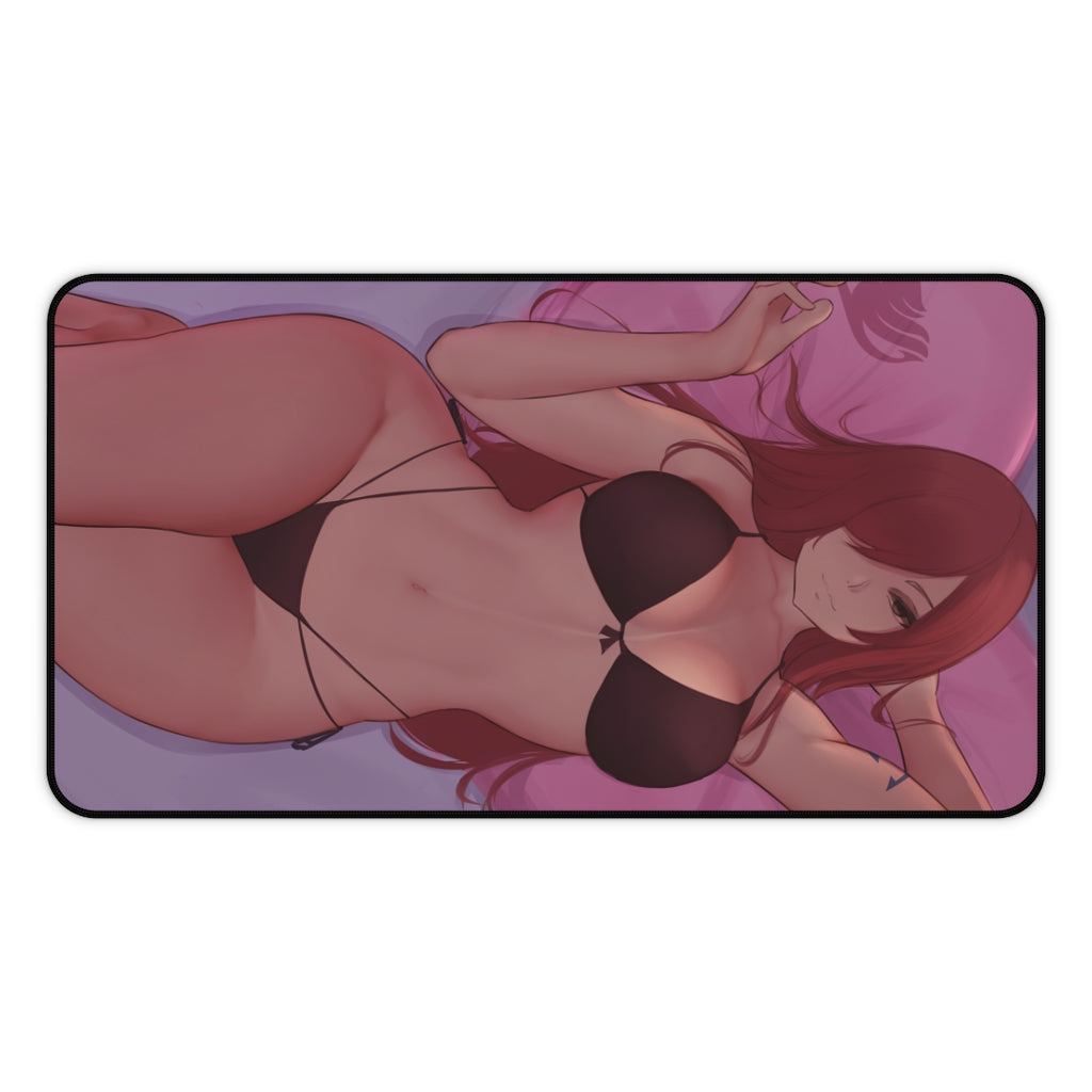 Fairy Tail Ecchi Mousepad - Thick Erza Scarlet Bikini - Large Desk Mat - Sexy Anime Playmat