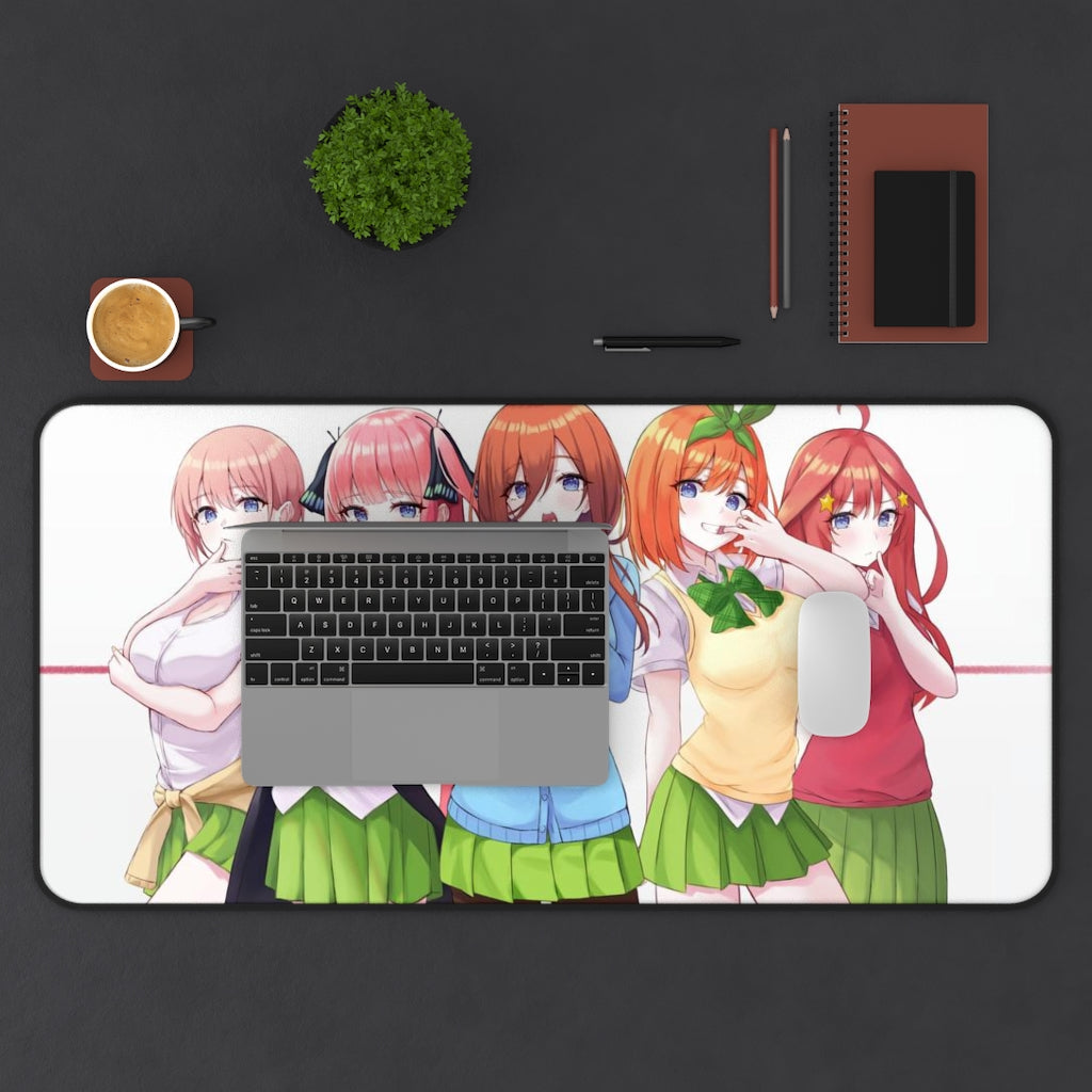 The Quintessential Quintuplets Anime Mousepad - Large Ecchi Desk Mat - School Girls Mouse Pad - MTG Playmat