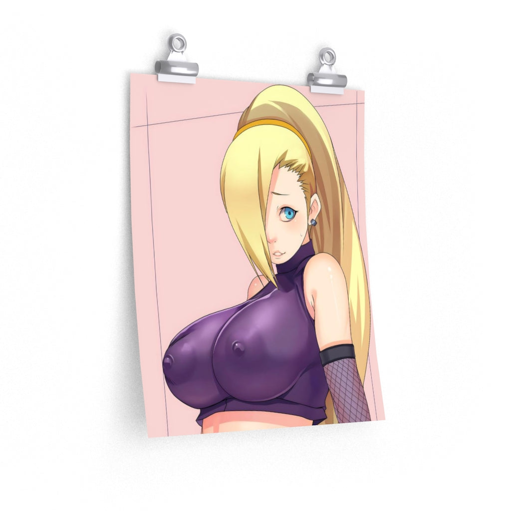 Big Tits Yamanaka Ino Naruto Ecchi Poster - Lewd Premium Matte Vertical Poster - Adult Wall Art