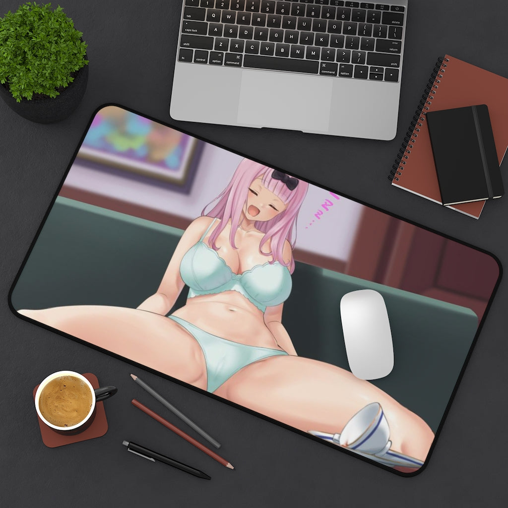 Fujiwara Chika Kaguya-sama Love is War Sexy Lingerie Desk Mat - Non Slip Mousepad