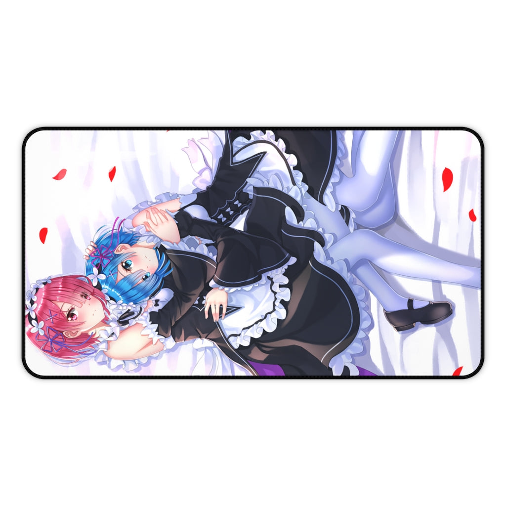 Re Zero Sexy Mousepad - Rem And Ram Anime Desk Mat - Ecchi Playmat